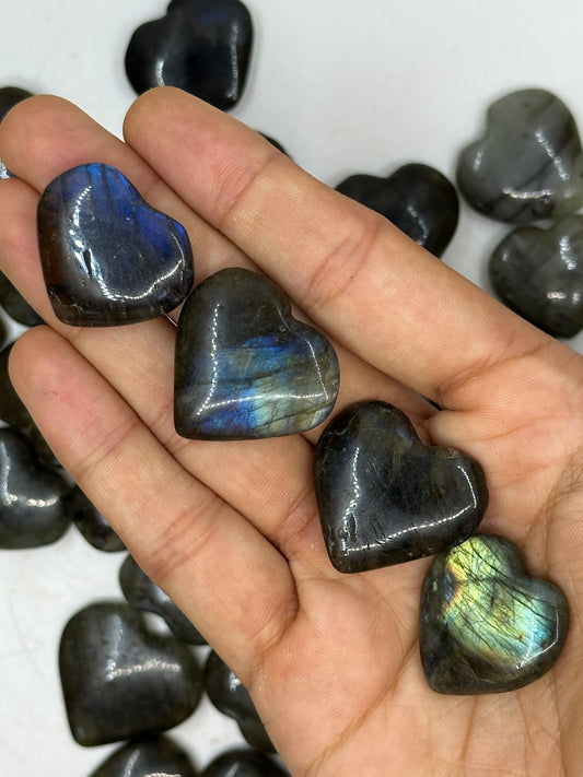 Mini Labradorite Hearts image 0