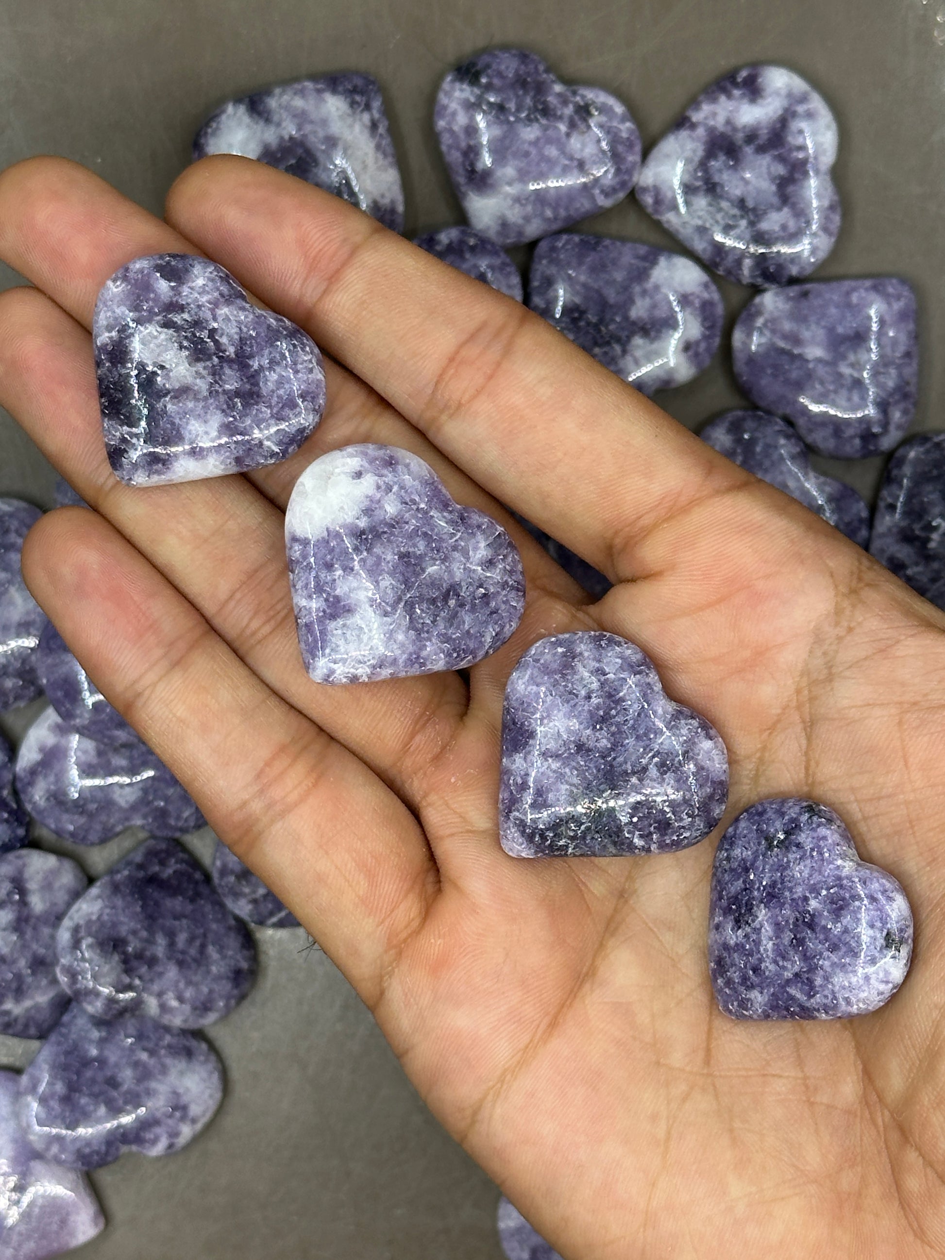 Mini Lepidolite Hearts image 3