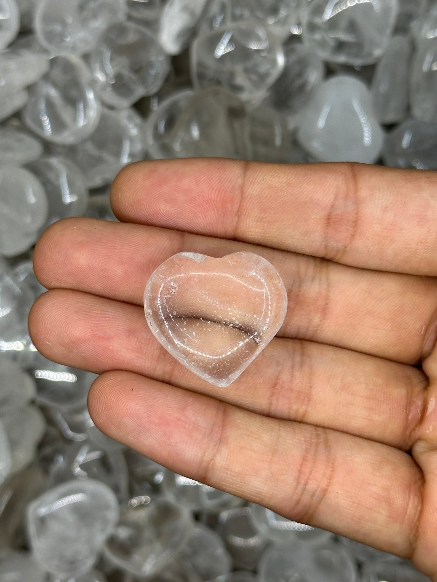 Mini Clear Quartz Hearts image 10