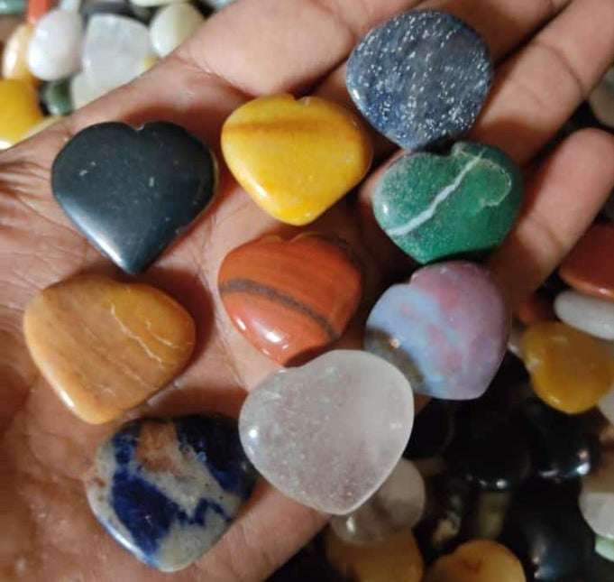 Mix Agate Hearts(Small Sized 18-22 mm) image 0