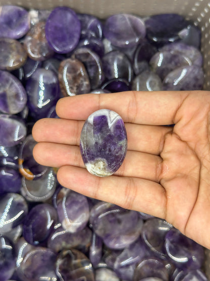 Chevron Amethyst Worry Stones image 11