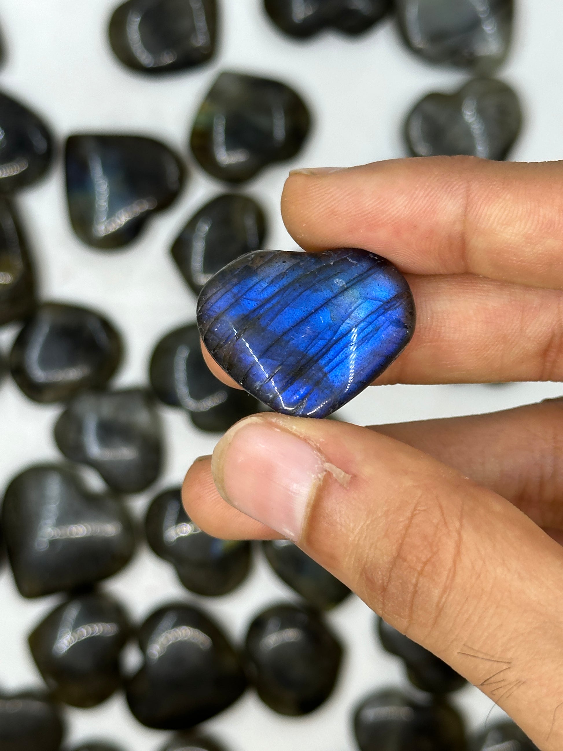 Mini Labradorite Hearts image 1