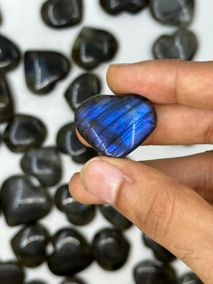 Mini Labradorite Hearts image 1
