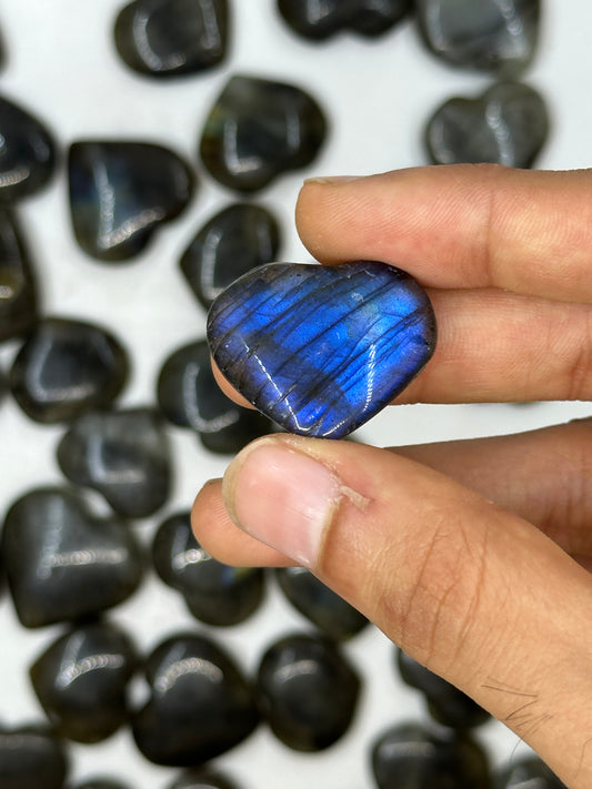 Mini Labradorite Hearts image 1