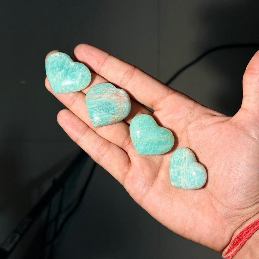 Mini Amazonite Hearts