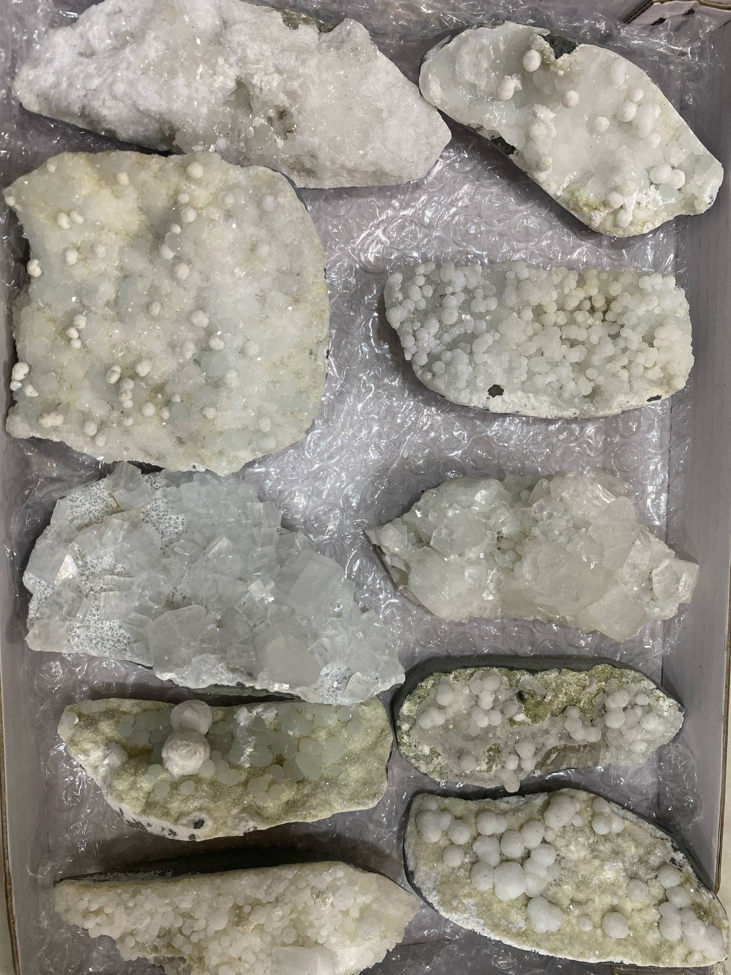 Gyrolite with Apophyllite Mineral - 1.62 kg 10 pcs
