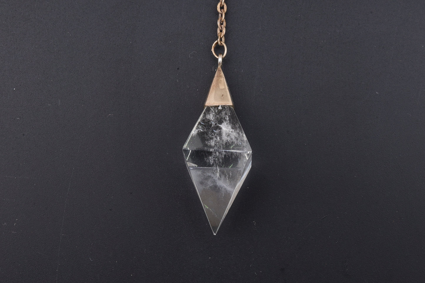 Clear Quartz Faceted Bicone Pendants