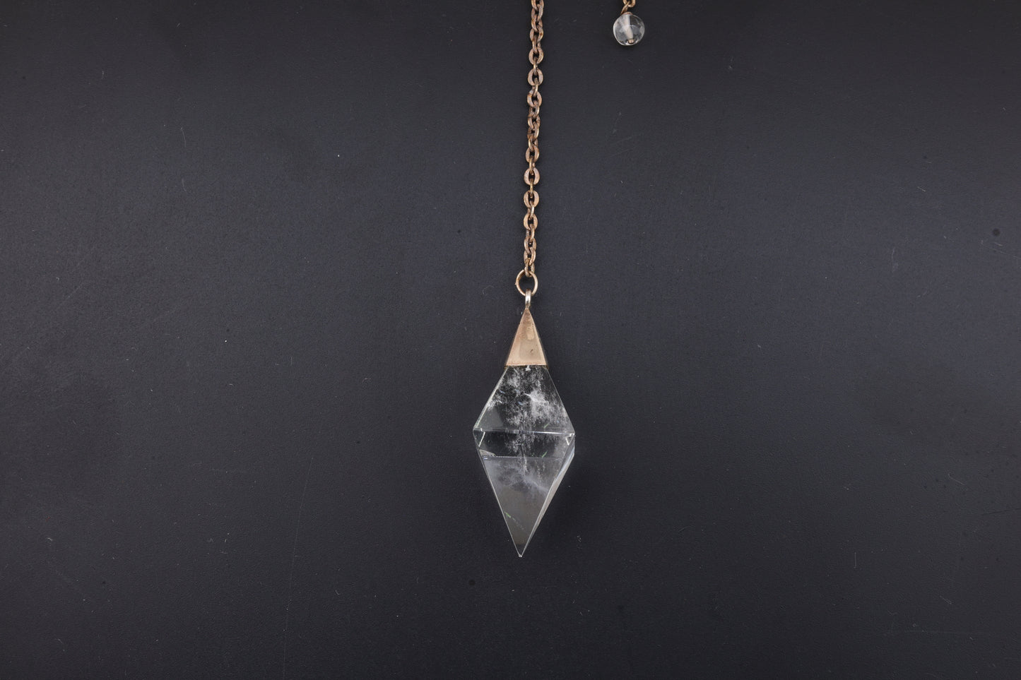 Clear Quartz Faceted Bicone Pendants