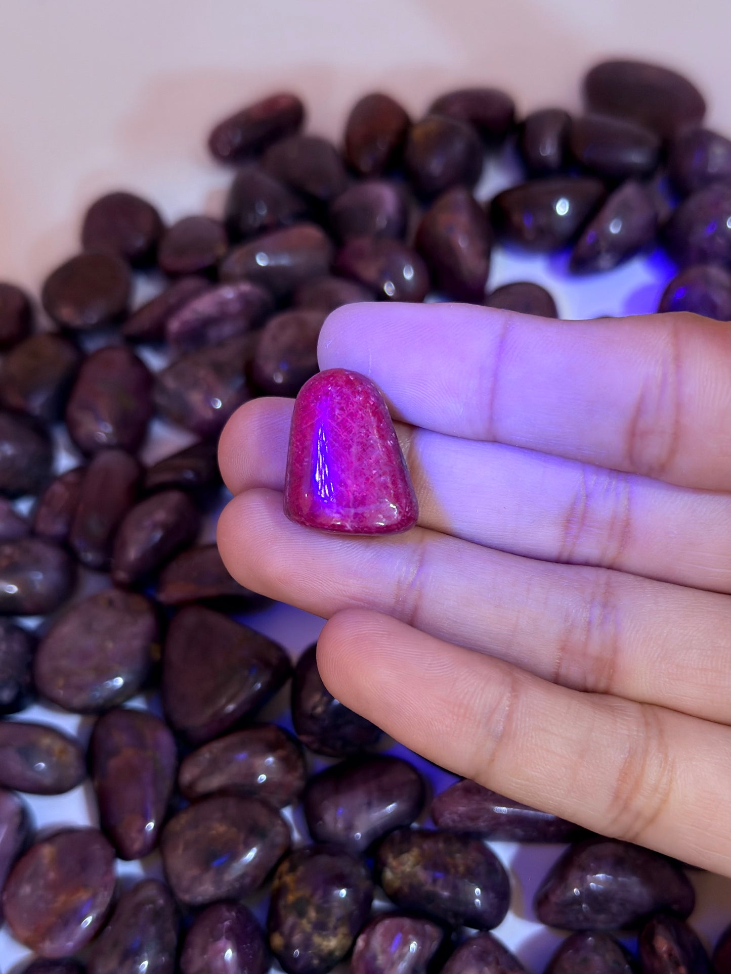Indian Ruby Tumbled Stones