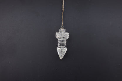 Clear Quartz Tibet Dorje Pendulums 1