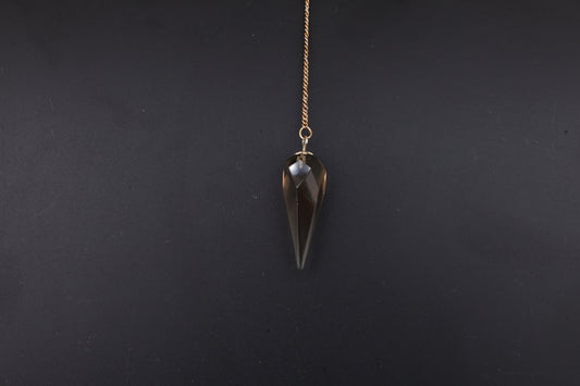 Smoky Quartz Faceted Pendulums