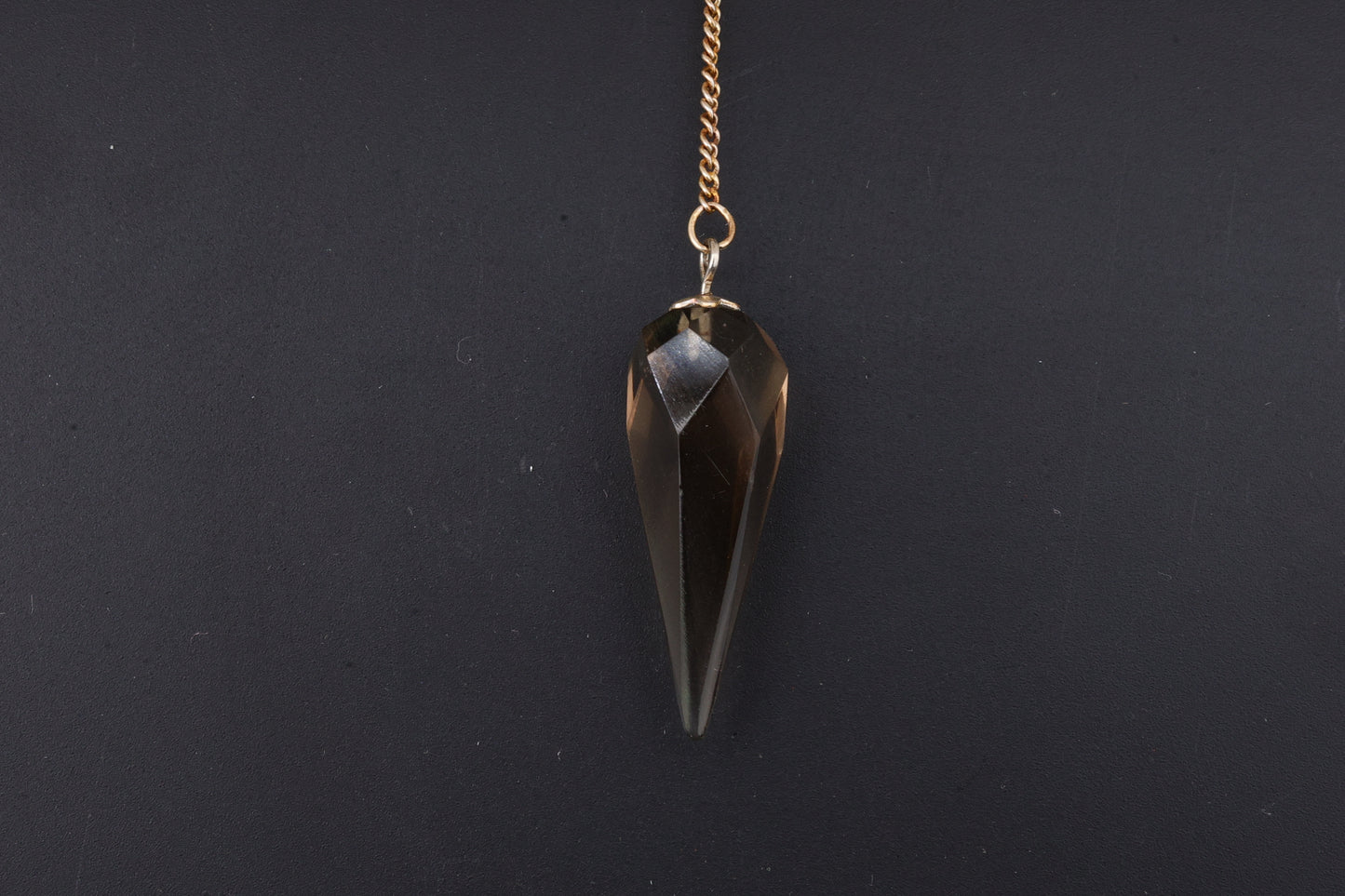 Smoky Quartz Faceted Pendulums