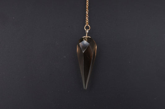 Smoky Quartz Faceted Pendulums