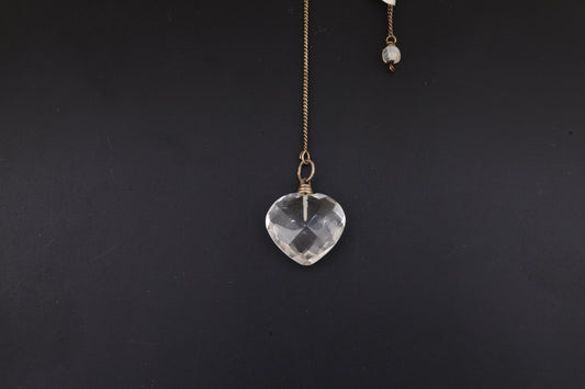 Clear Quartz Heart Pendulums