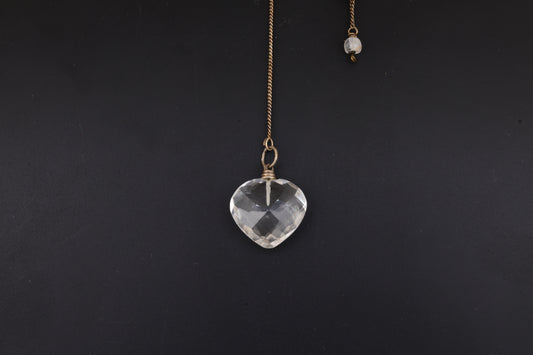 Clear Quartz Heart Pendulums