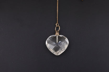 Clear Quartz Heart Pendulums
