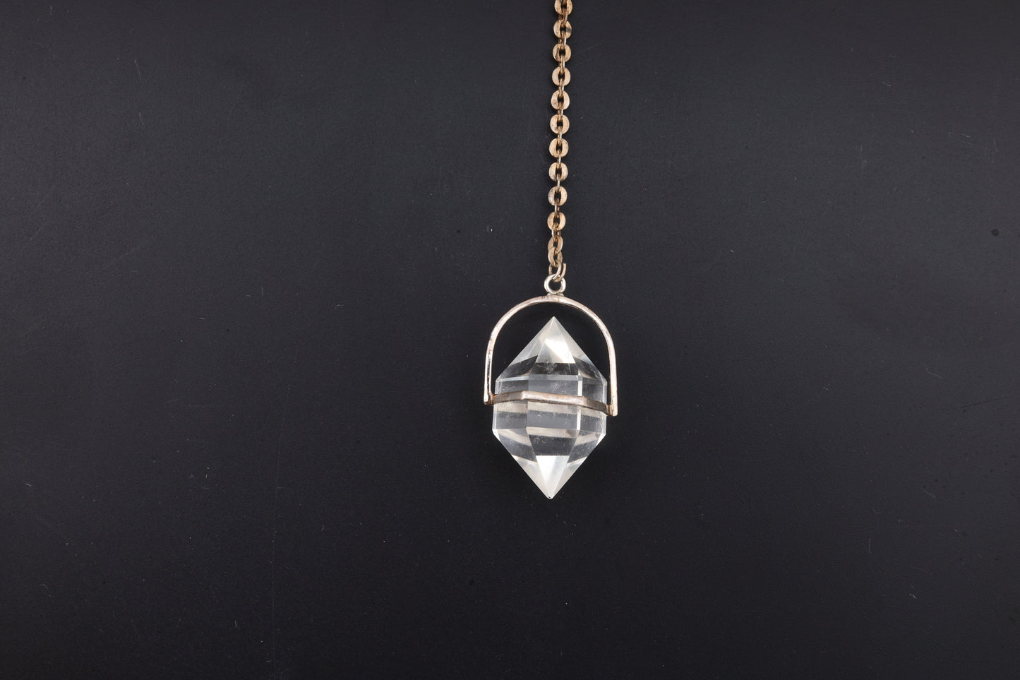 Clear Quartz Double Terminated Crystal Cage Pendants