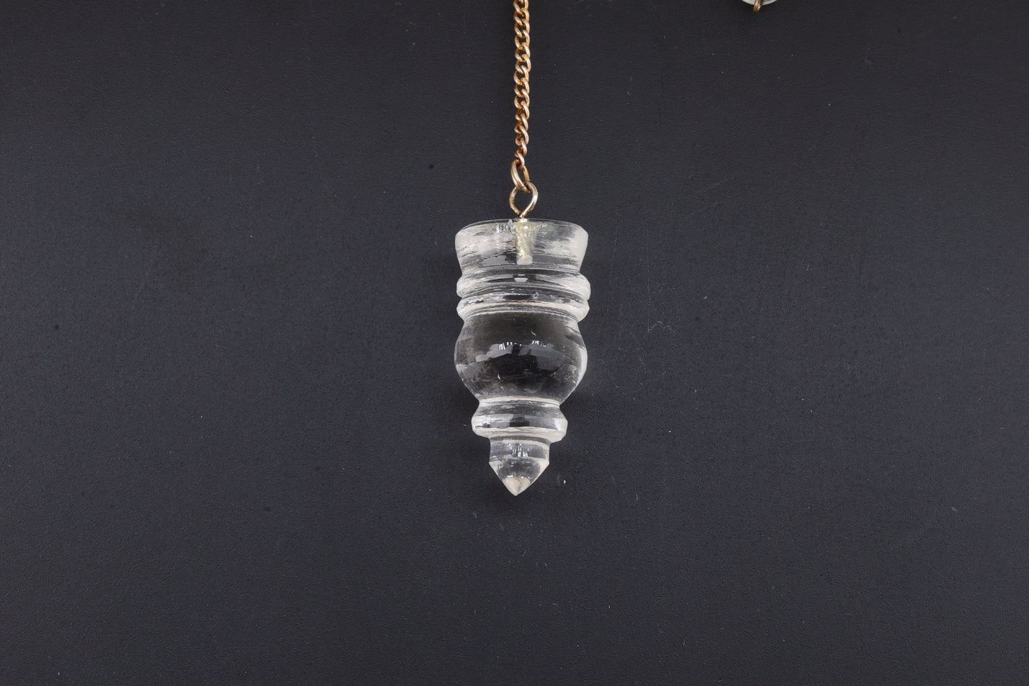 Clear Quartz Spindle Cut Temple Pendulums