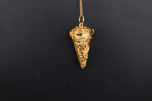 Gold Metal Cage Pendants