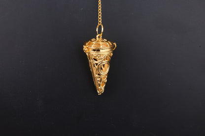 Gold Metal Cage Pendants