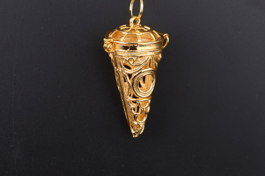 Gold Metal Cage Pendants