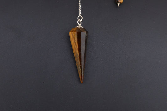 Tiger Eye Faceted Pendulums