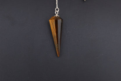 Tiger Eye Faceted Pendulums