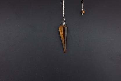 Tiger Eye Faceted Pendulums
