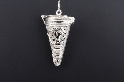 Silver Metal Cage Pendants