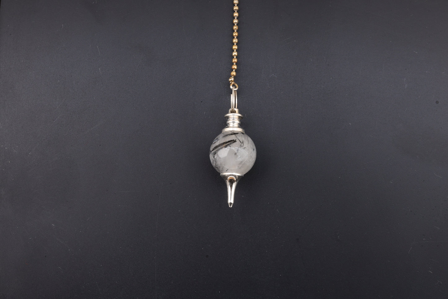 Tourmaline in Quartz Pendulums