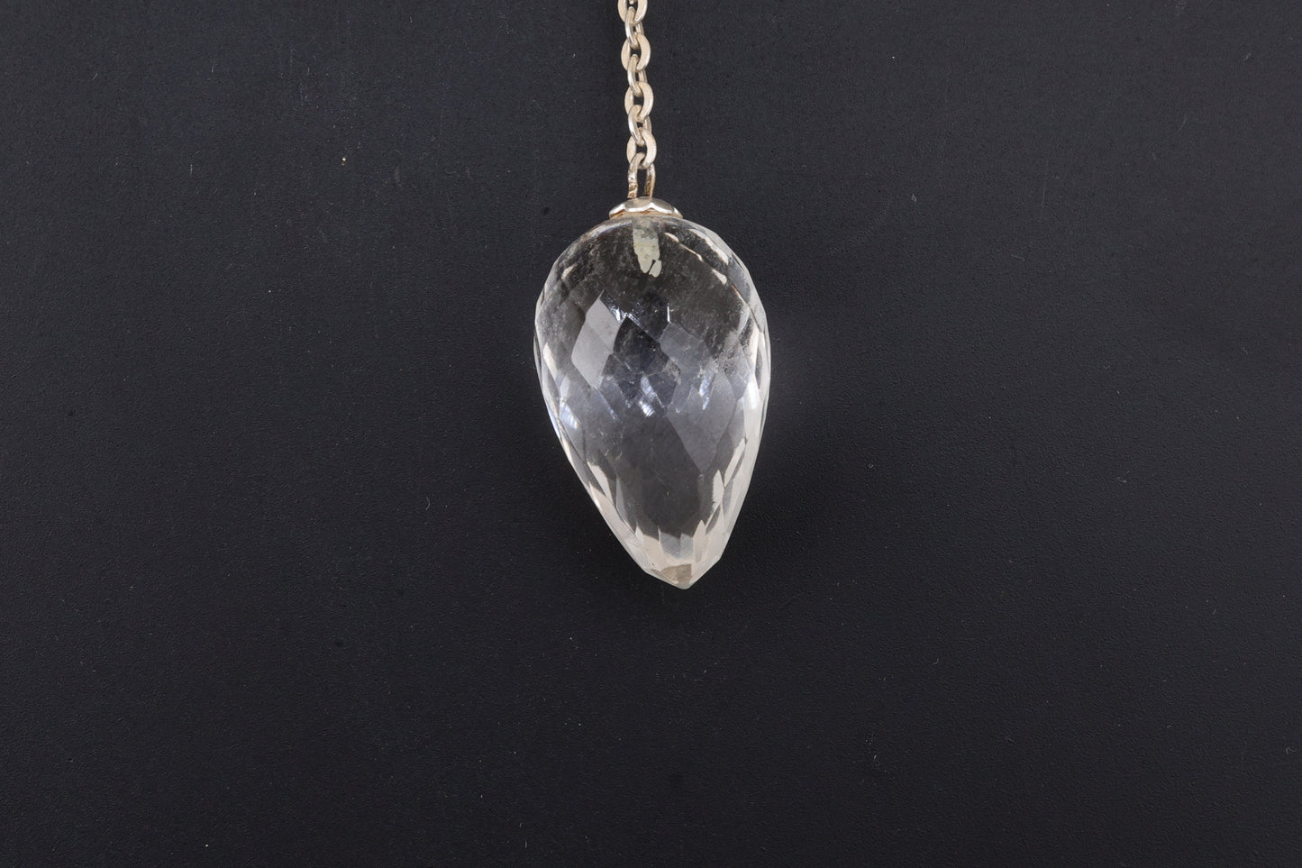 Clear Quartz Faceted Teardrop Pendulums