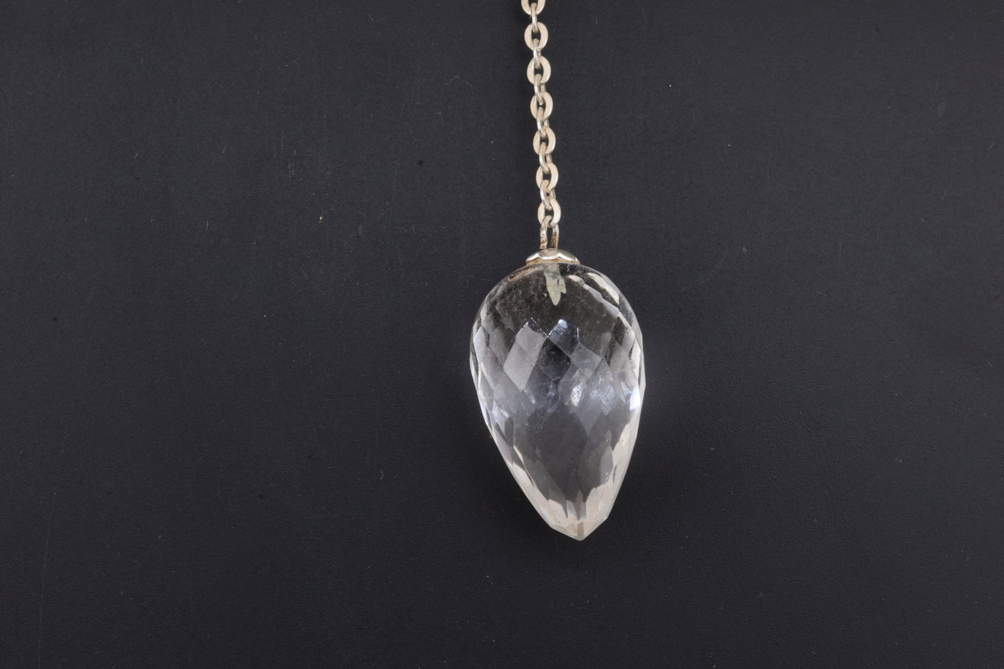 Clear Quartz Faceted Teardrop Pendulums