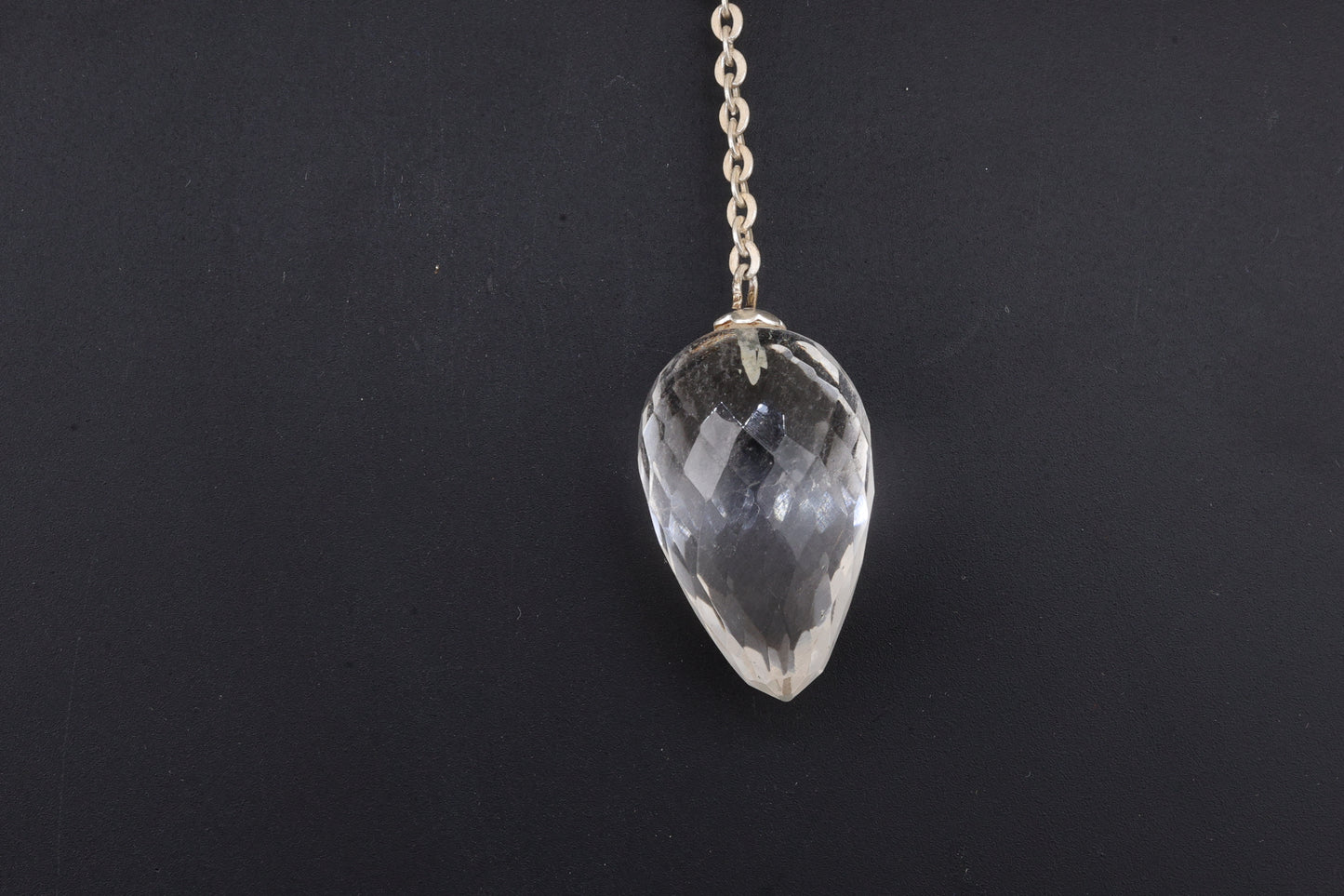 Clear Quartz Faceted Teardrop Pendulums