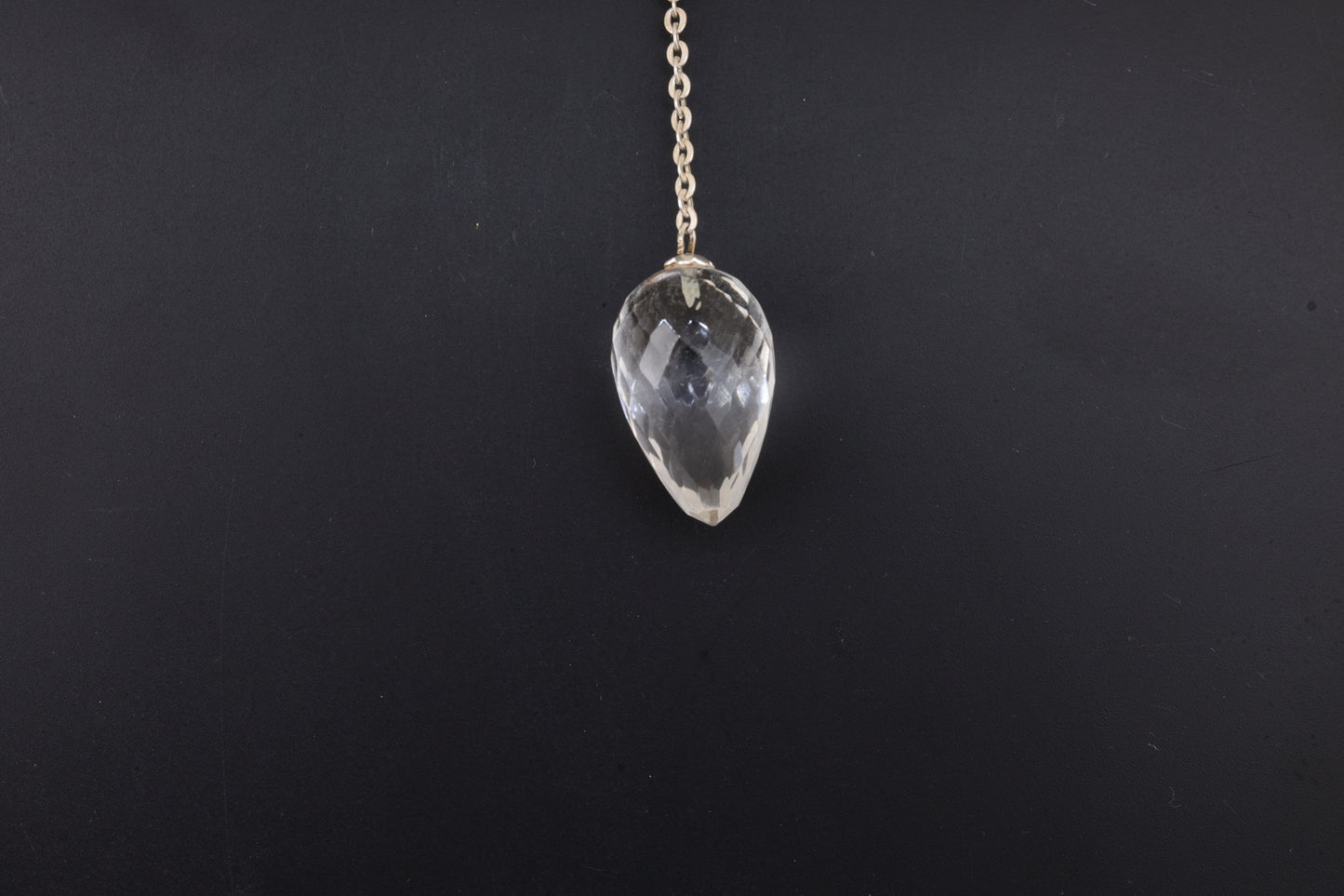 Clear Quartz Faceted Teardrop Pendulums