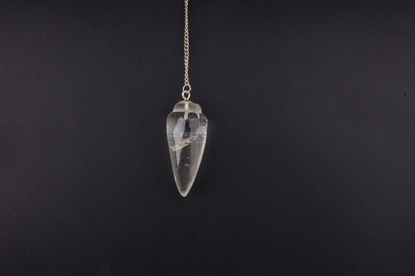 Clear Quartz Unfaceted Cone Pendants