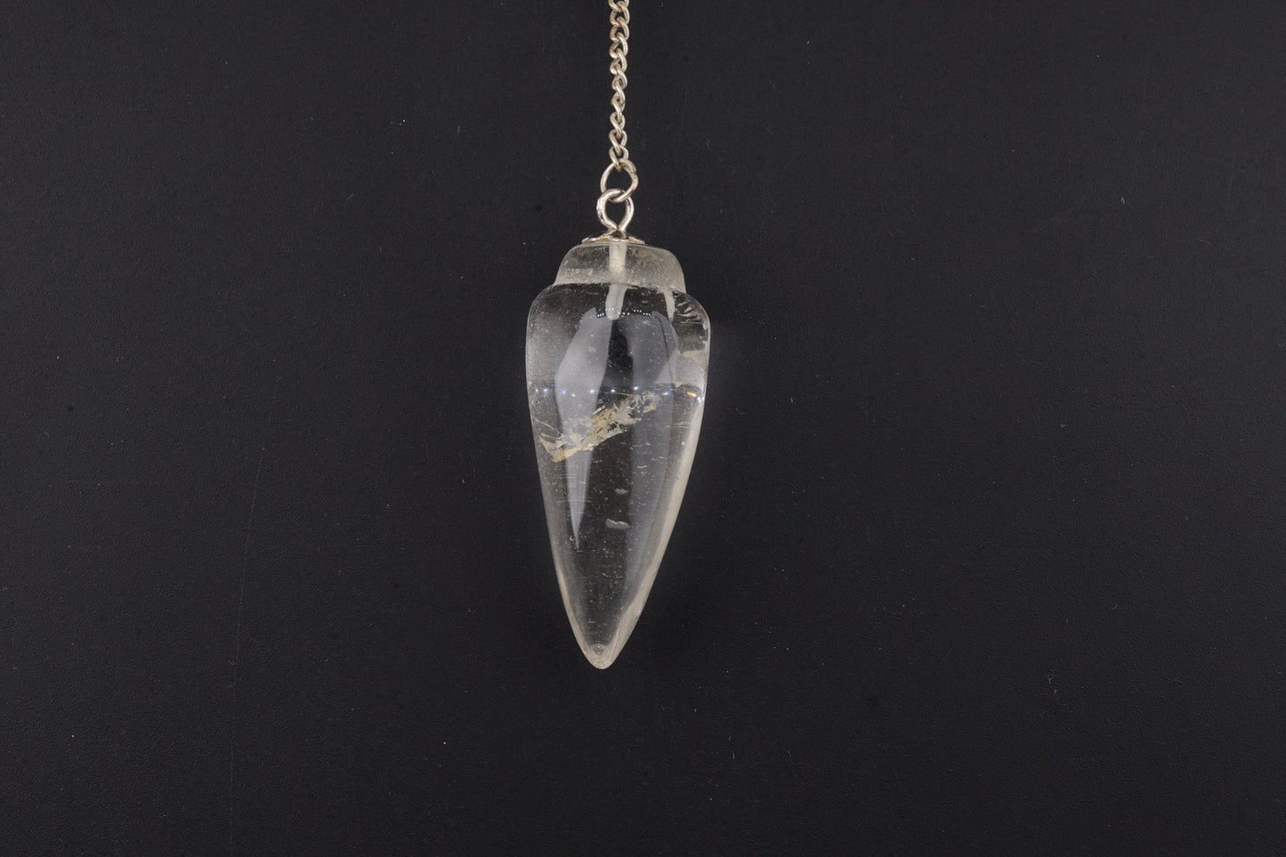 Clear Quartz Unfaceted Cone Pendants