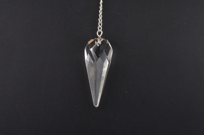 Clear Quartz Faceted Pendants