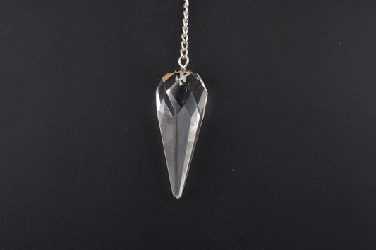 Clear Quartz Faceted Pendants