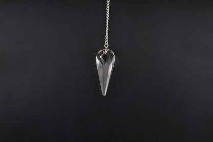 Clear Quartz Faceted Pendants