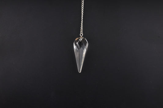 Clear Quartz Faceted Pendants