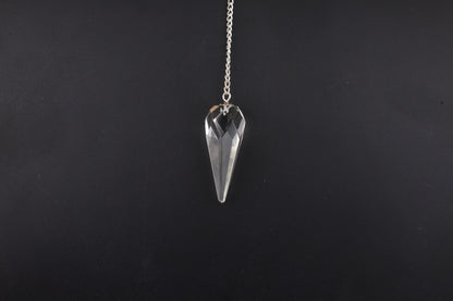 Clear Quartz Faceted Pendants