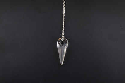 Clear Quartz Faceted Pendants