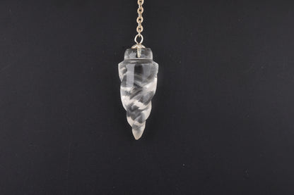 Clear Quartz Temple Pendulums