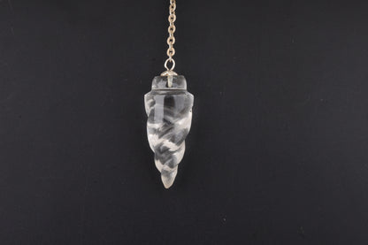 Clear Quartz Temple Pendulums