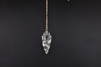 Clear Quartz Temple Pendulums