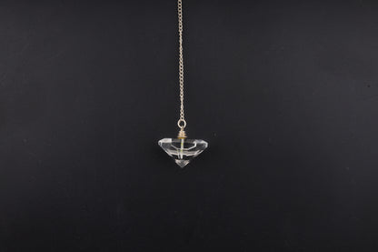 Clear Quartz Faceted Pyramid Pendulums
