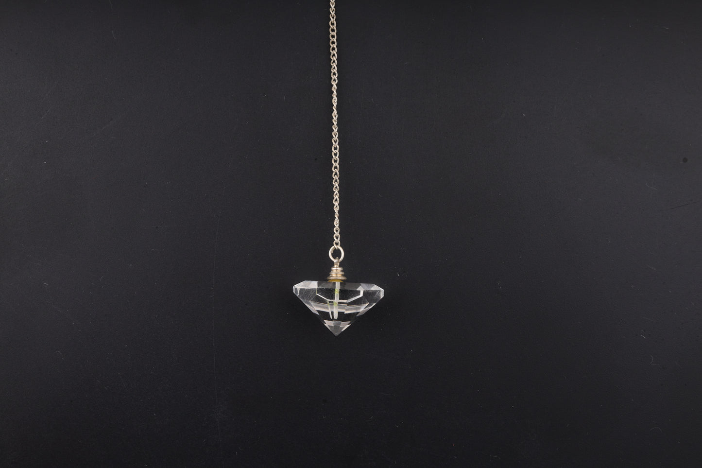 Clear Quartz Faceted Pyramid Pendulums