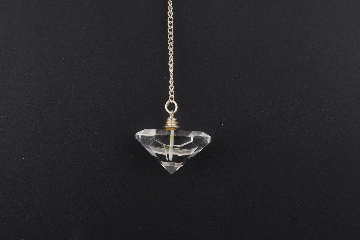Clear Quartz Faceted Pyramid Pendulums
