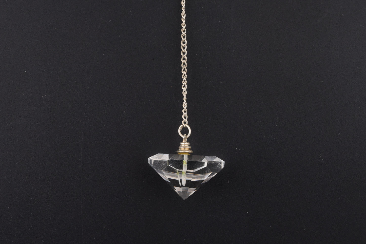 Clear Quartz Faceted Pyramid Pendulums