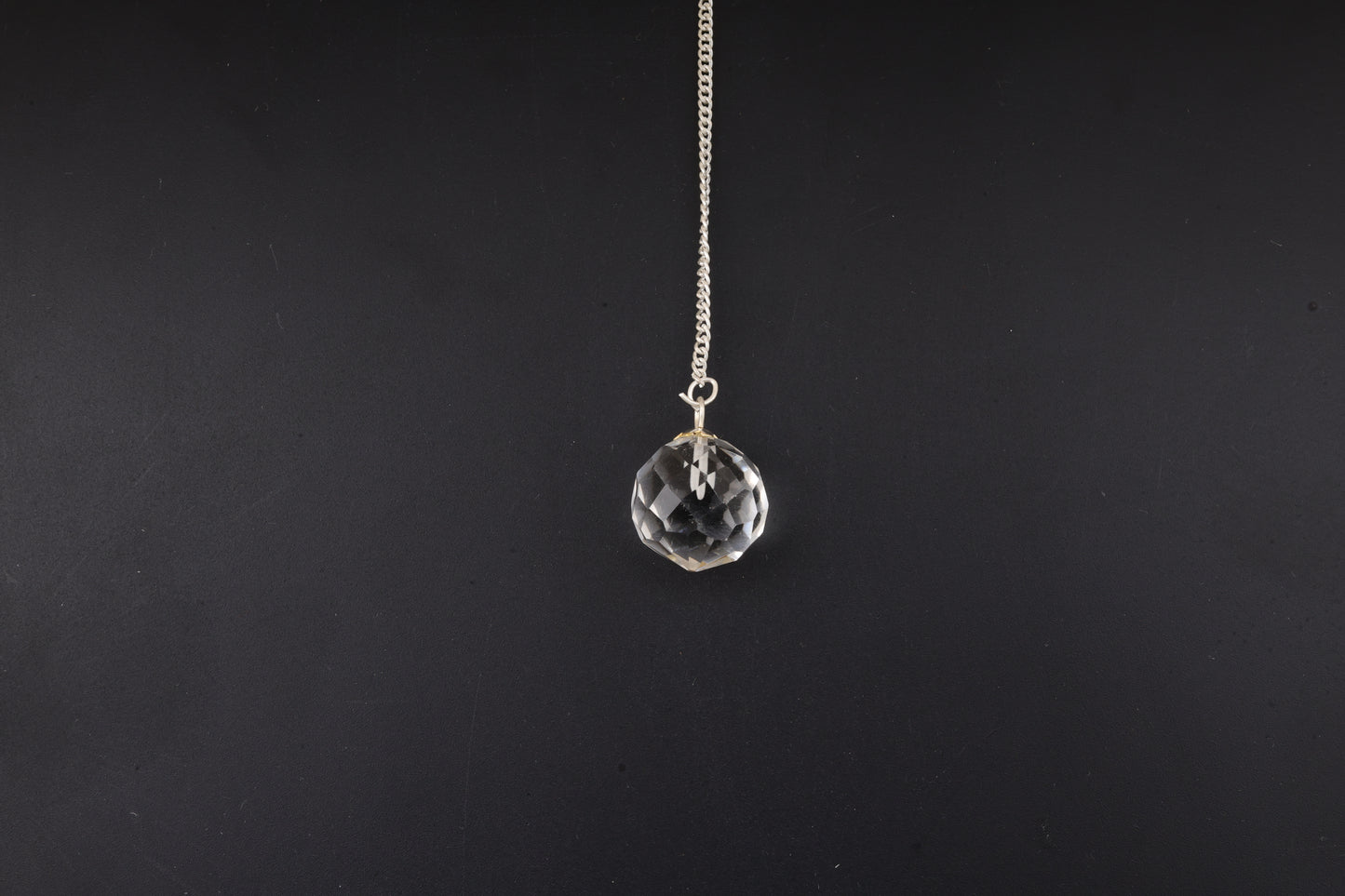Clear Quartz Faceted Ball Pendants